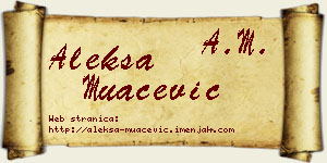 Aleksa Muačević vizit kartica